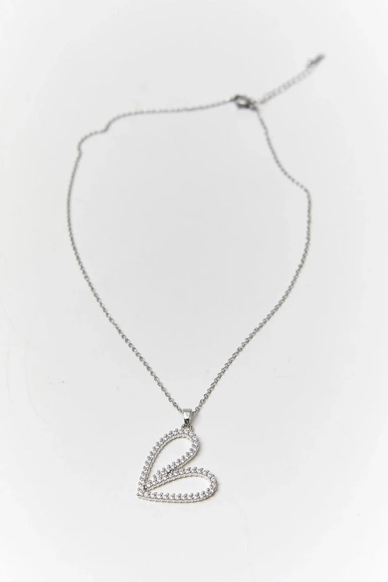 Ketting met Hartvormige Hanger en Steentjes van 60 Pines