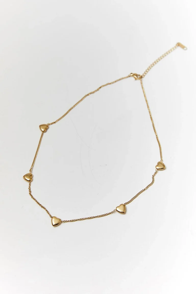 Stalen Ketting met Hartdetails – Harten van 60 Pines