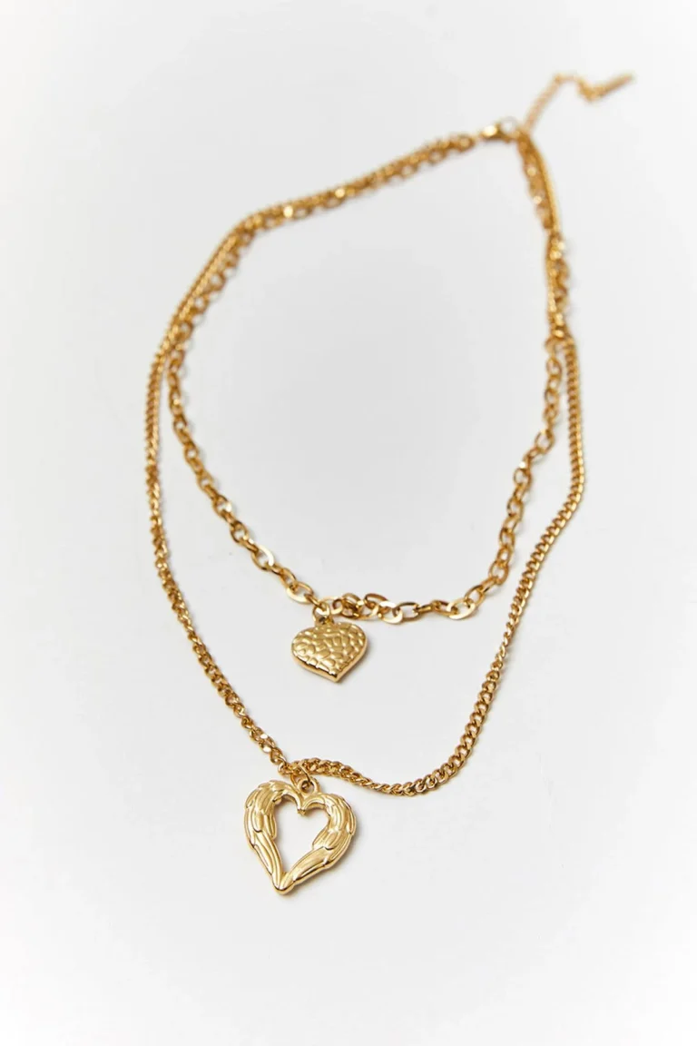 Stalen Ketting met Twee Schakels – Harten van 60 Pines